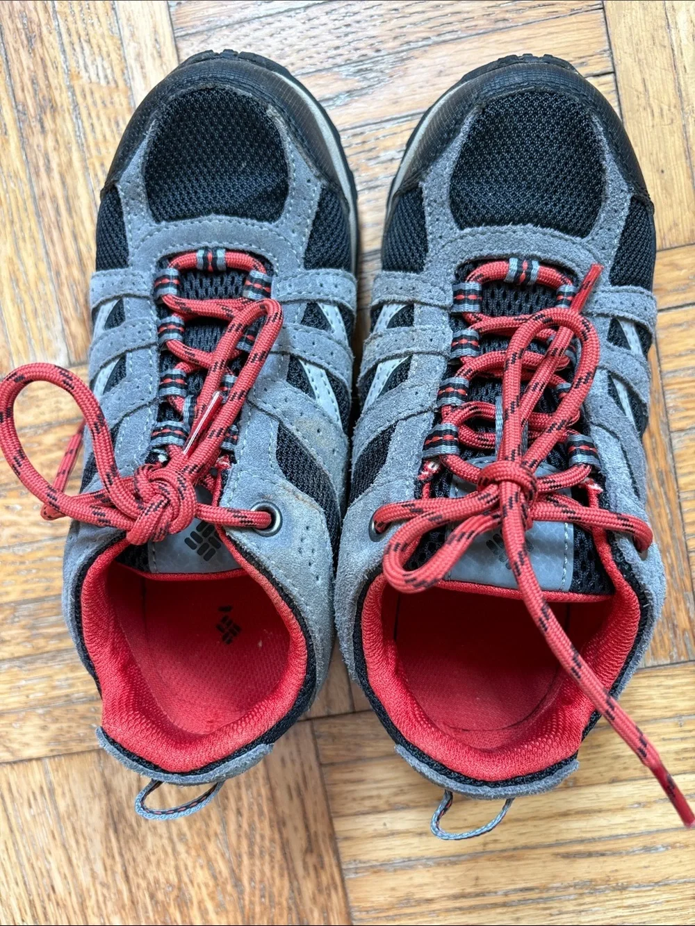 Columbia size 2 Red and Gray hiking boots boys